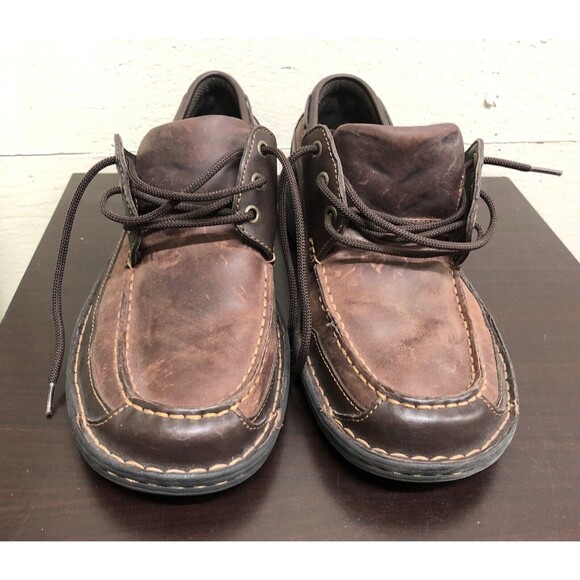 NUNN BUSH SZ BROWN GENUINE LEATHER LACE UP  MEN BOAT SHOES SIZE US 12M main image 5